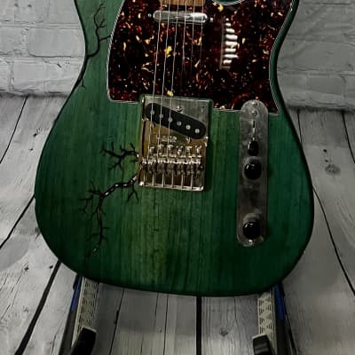 MB 1955 Custom Guitars Model “T” (Fractal) 2023  Green image 2