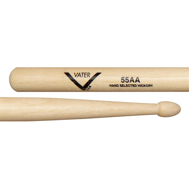 Vater Hickory Power 55AA Wood Tip Drum Sticks image 1