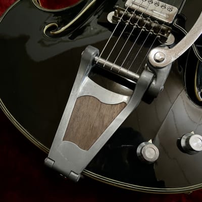 c.1968- Firstman Liverpool 67 MIJ Vintage Semi Hollow Body Guitar “Black” image 11