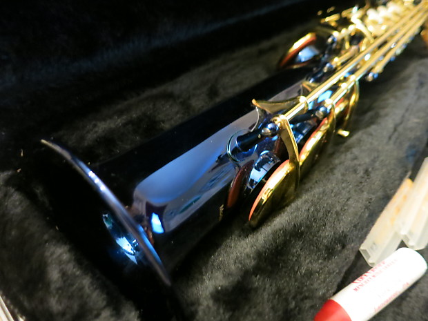 Selman Bb Soprano Saxophone in Royal Blue Gold Mint Condition with Hard Case Extras