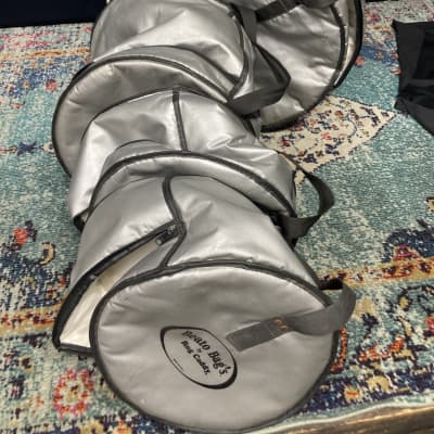 Beato Bag's by Rug Caddy - 4-Piece Soft Drum Cases, 20", 14", 12", 10" - Silver image 9