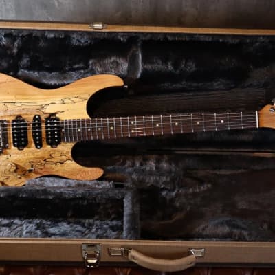 Canalli Spalted SS, MBit Custom Shop, Reclaimed / Exotic Woods, Stainless Steel Tremolo Bridge, Hand-wound Pickups, Brazilian, Superstar Style image 8