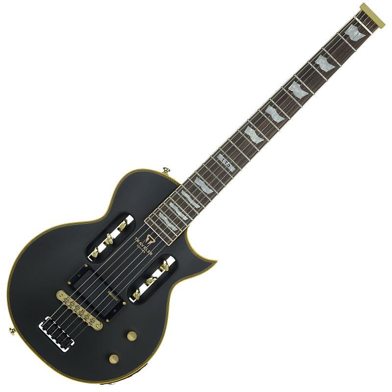 Traveler Guitar LTD EC-1 - Travel Sized EC-1000 Electric Travel Guitar (Vintage Black) image 1