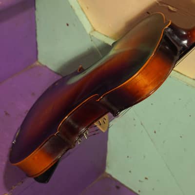1930s Unknown Sunburst 4/4 Strad-Copy Violin (VIDEO! Fresh Work, Ready) image 14