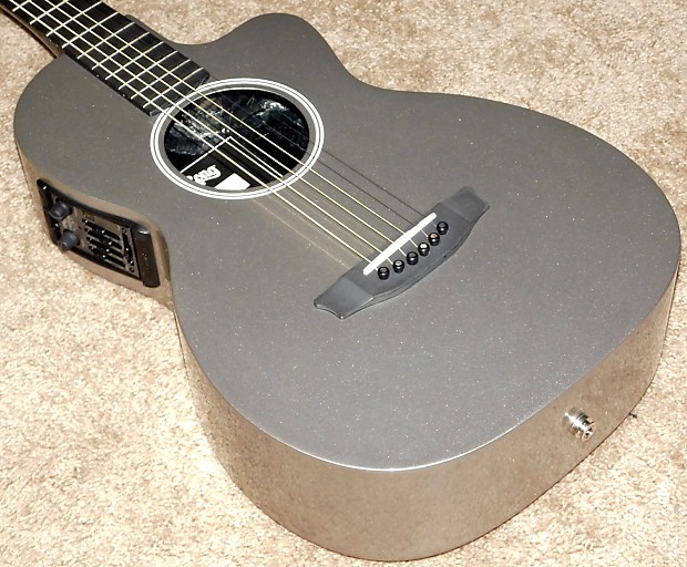 RainSong P12 Parlor Acoustic Electric Guitar Pewter Mint OHSC