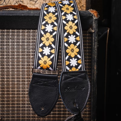Souldier Guitar Strap Tulip Rooftop Black Yellow White image 2