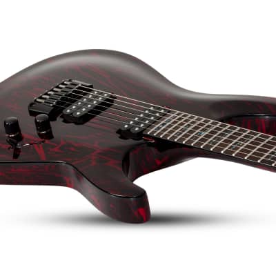 Schecter C-1 Silver Mountain Blood Moon #1475 image 5