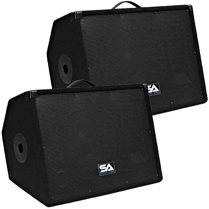 Pair 12" Floor/Studio/Stage MonitorsNew PA/DJ Speakers Reverb