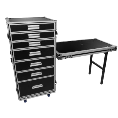 OSP Mobile Production 7 Drawer Multi-Purpose Workstation Road Case w/Table image 1