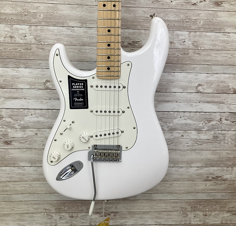 Used Fender Player Strat Left-Handed White | Reverb