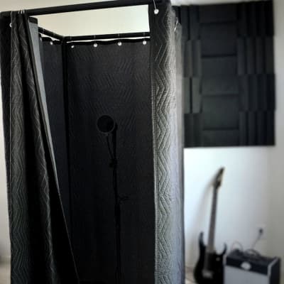 Vocal Recording Booth - SK Full Size Walk In Studio Vocal Isolation Booth with Canopy Roof for Home & Pro Studio image 12