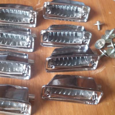 VINTAGE Pearl Coffin STYLE SET OF 8 Bass Drum Lug 70s 90s 80s 2" Spacing image 8