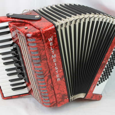 NEW Red Weltmeister Juwel Piano Accordion LMM 30 72 image 1