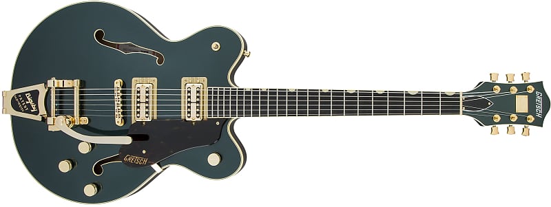 GRETSCH - G6609TG Players Edition Broadkaster Center Block Double-Cut with String-Thru Bigsby and Gold Hardware  USA FullTron Pickups  Cadillac Green - 2401900846 image 1