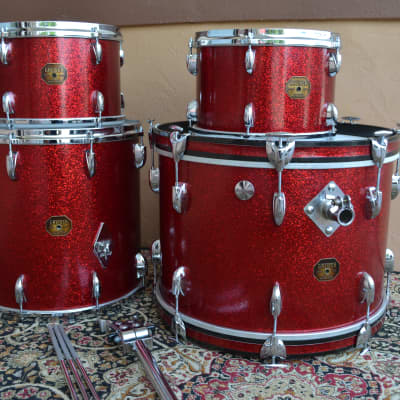 1969 Gretsch Red Sparkle Rock & Roll Outfit image 3