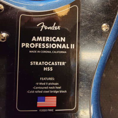 New, open box, Fender American Professional II Stratocaster HSS Dark Night, Case, Free Shipping! image 19