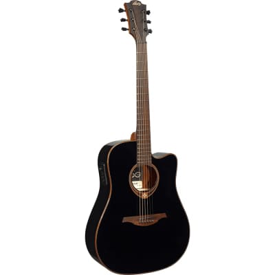 Lag Tramontane T118-DCE | Dreadnought Cutaway Acoustic-Electric, Black. New with Full Warranty! image 2
