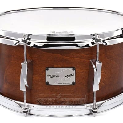 Canopus Yaiba Maple Snare Drum 14x6.5 Matte Antique Brown Second 