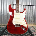Fender Aerodyne Classic Stratocaster Flame Maple Top Rosewood Fingerboard Crimson Red Transparent -