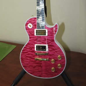 Gibson USA Custom Shop Crimson Division Les Paul Custom Translucent Pink in Case image 1