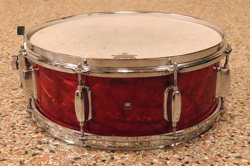 Drum Craft 5.5x14" Snare Drum Red Pearl Vintage 1970's MIJ image 1