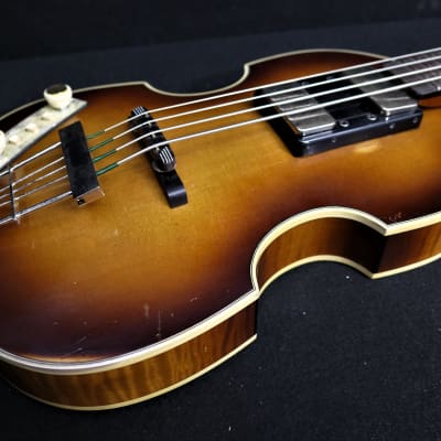 Hofner German Aged Relic Left Handed CAVERN H500/1-61-RLC-0 '61 Violin Bass Vintage Look CUSTOM Revolution Paul M Conversion 2021 image 4