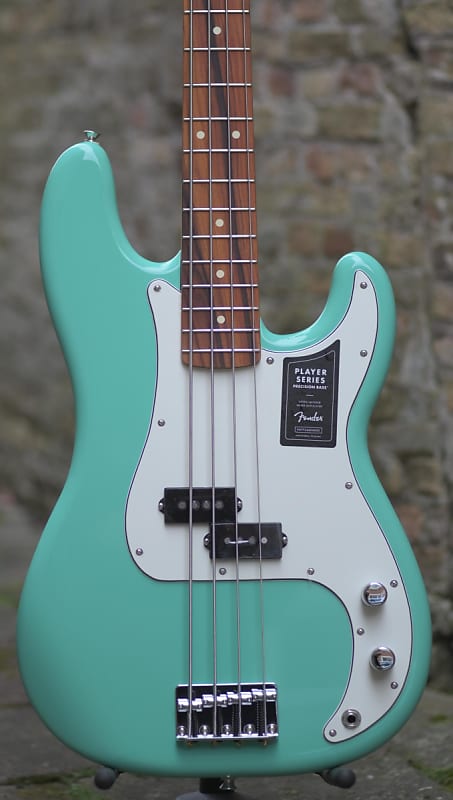 Fender Player Precision Bass PF - Sea Foam Green | Reverb The