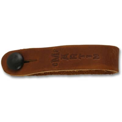 Martin 18A0032 Guitar Button Leather Headstock Strap Tie, Brown