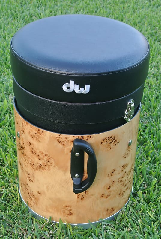 DW Santa Monica Canister Drum Throne or Height Adjustable Drum Seat - Mapa Burl image 1