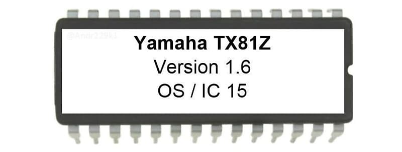 Yamaha TX81z Firmware Version 1.6 Latest OS Upgrade Update Eprom image 1