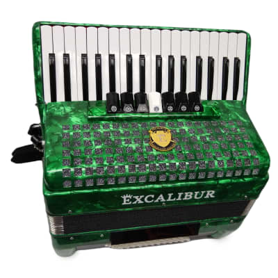 Excalibur Super Classic 72 Bass Piano Accordion Forest Green image 2