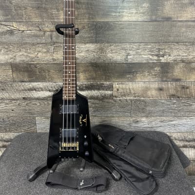 Arbor Headless Bass Guitar 1980s Black Steinberg Licensed w/ Case #659 for sale