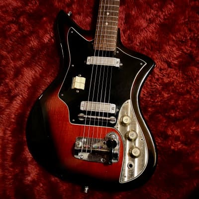c.1965- Pleasant/Inter Mark MIJ Vintage Guitar Offset Body “Red Burst” image 1