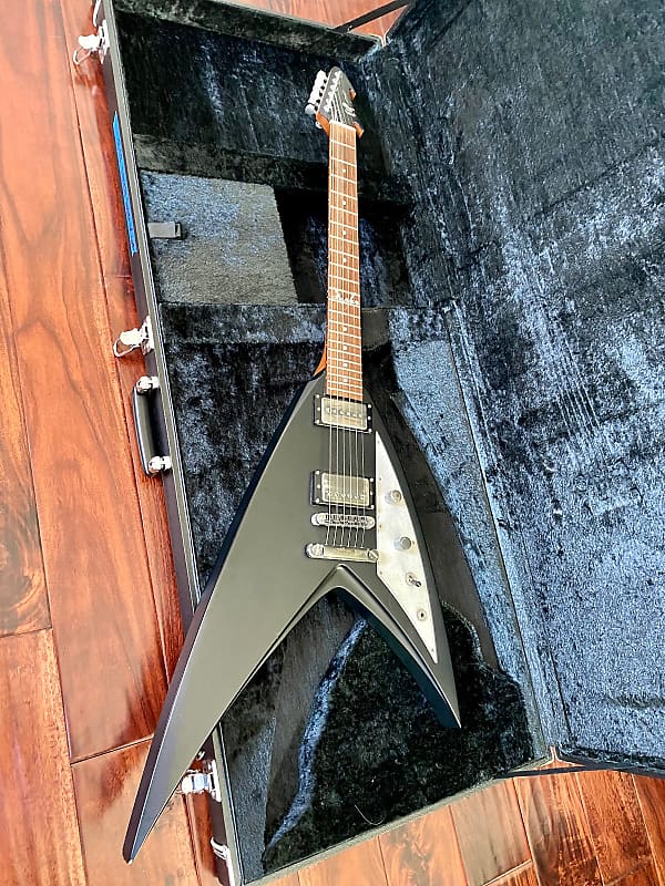 ESP Super V Kiso Custom Shop 2008 George Lynch Matte Black image 1