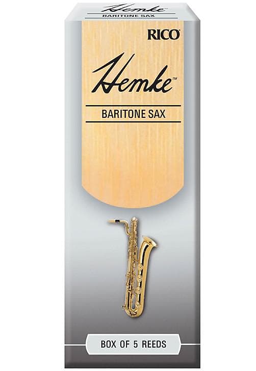 Hemke Baritone Saxophone Reeds, Strength 4.0, 5-pack image 1
