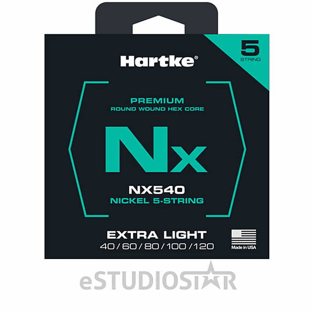 Hartke HSBNX540 5-String Extra Light Premium Nickel Bass Strings image 1