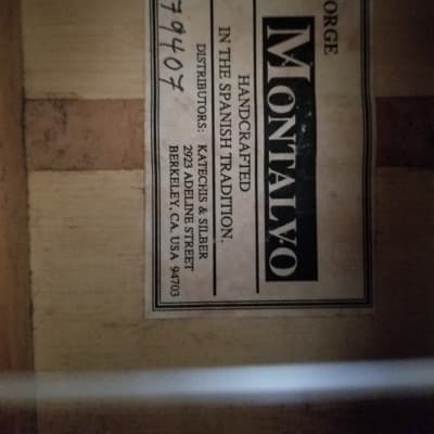 Jorge Montalvo  Cedar / Cypress Handmade Flamenco Guitar w/pegs 1994 image 2