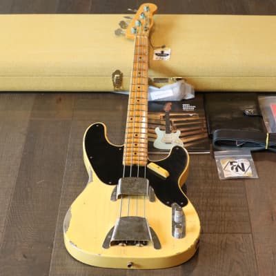 Unplayed! 2021 Fender Limited Edition Custom Shop 1951 Reissue Precision Bass Relic Aged Nocaster Blonde + COA OHSC for sale
