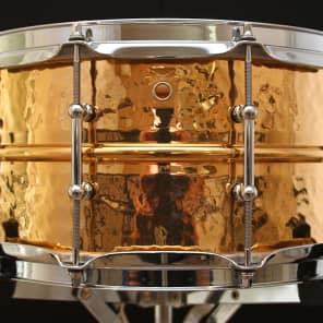 Ludwig LB552KT Hammered Bronze 6.5x14" Snare Drum with Tube Lugs