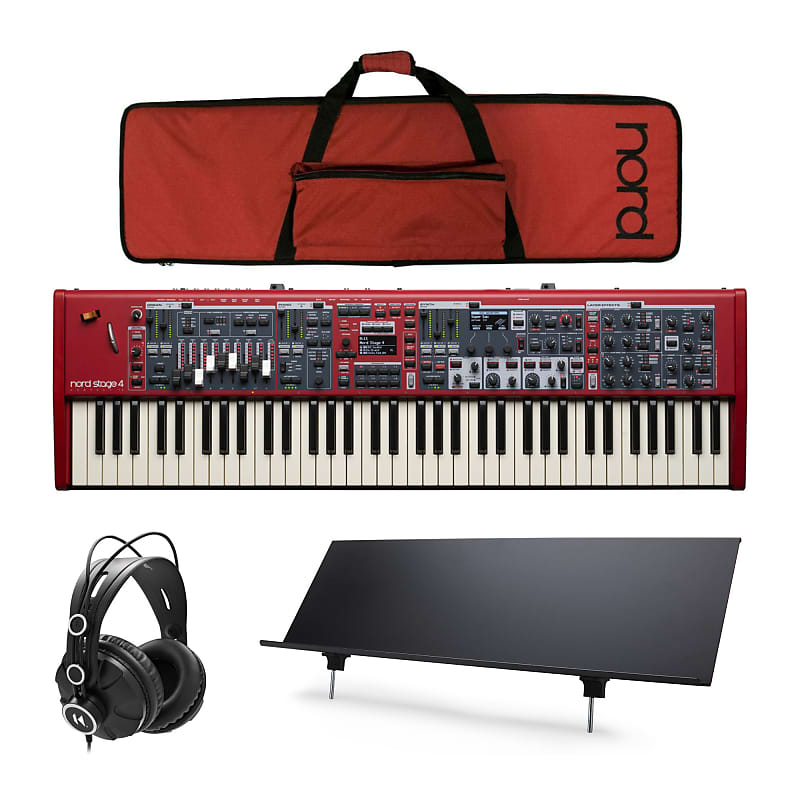 Nord Stage 4 Compact 73-Key Semi-Weighted Keyboard Bundle with Nord Soft Case, Nord Music Stand, and Closed-Back Headphones (4 Items) image 1