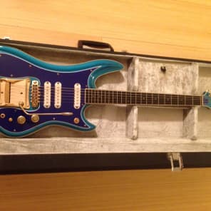 1980s Guyatone LG-1200 Sharp Five Blue Metallic Indie Surf