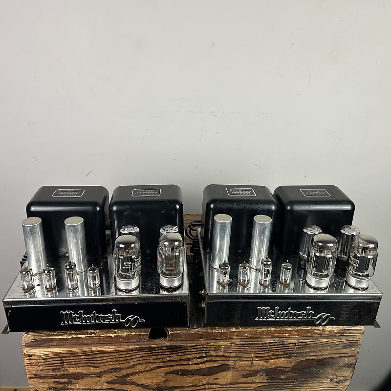 McIntosh MC60 60-Watt Mono Tube Power Amplifier Pair 1955 - 1961 - Chrome / Black