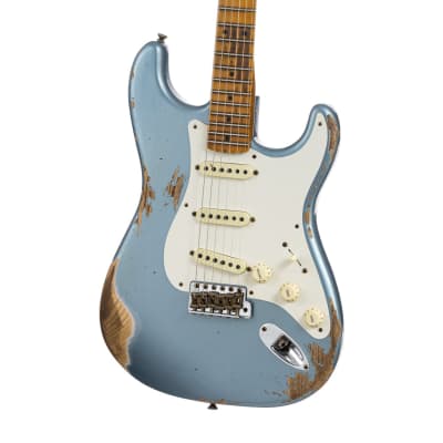 Fender Custom Shop 1957 Stratocaster Heavy Relic, Lark Guitars Custom Run -  Blue Ice Metallic (722) image 6