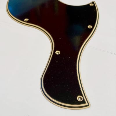 Black/Cream 5 Ply WIDE BEVEL Pickguard for 2011-2013 Gibson SG Junior  Made in USA
