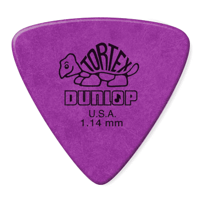 Dunlop 431R114 Tortex Tri 1.14mm Triangle Guitar Picks (72-Pack)