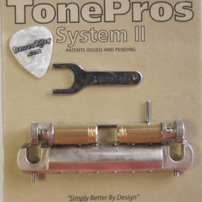 TonePros VTNA-AN Vintage Aluminum Wraparound Tailpiece Aged Nickel