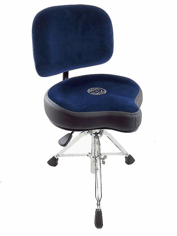 Roc & Soc Nitro Drum Throne Blue w/Backrest Reverb