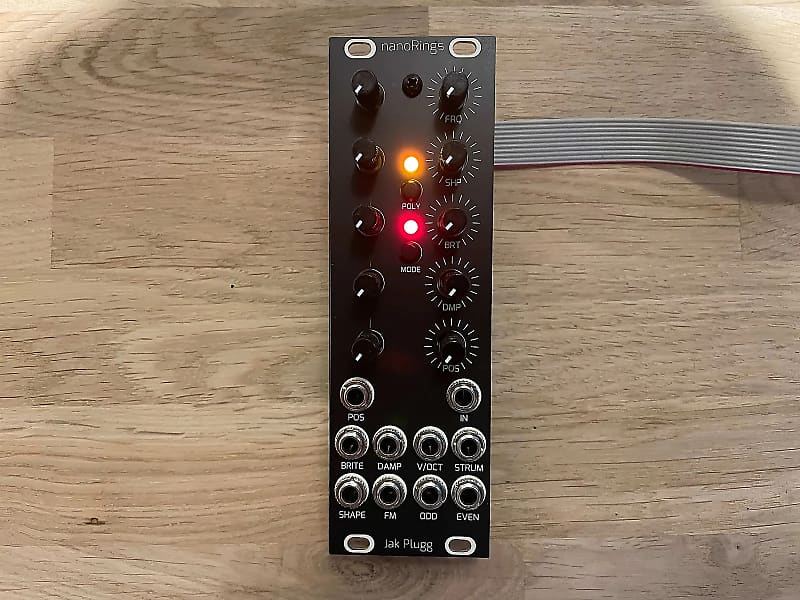nRings Eurorack Rings Resonator Module Black aluminum panel Reverb