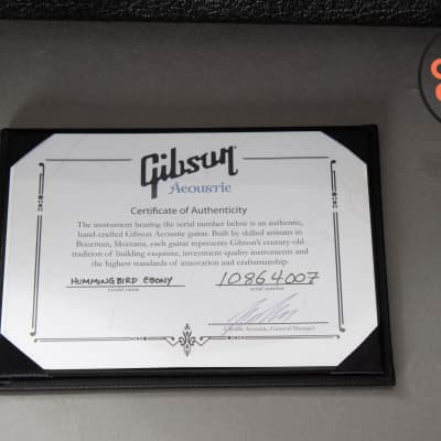 2014 Gibson Custom Shop Hummingbird Ebony Black image 11