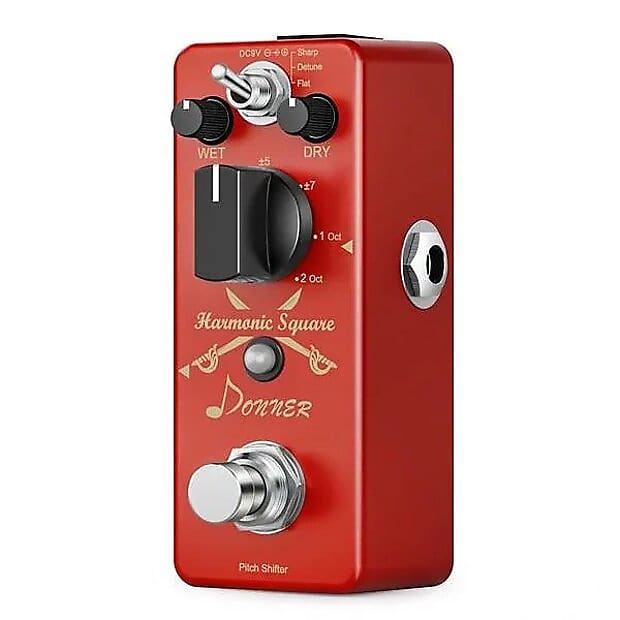 Donner Digital Octave Guitar Pedal, Harmonic Square Pitch Reverb